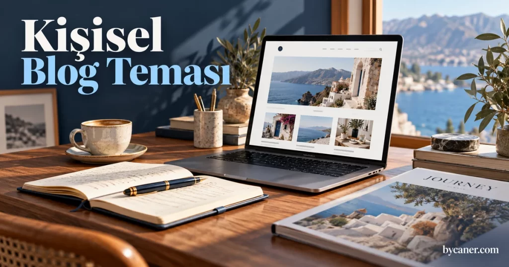 Kişisel Blog Teması konusunu anlatan bycaner.com kapak illüstrasyonu