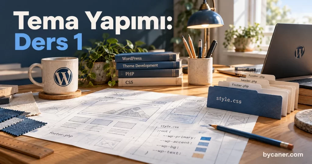 Tema Yapımı: Ders 1 konusunu anlatan bycaner.com kapak illüstrasyonu
