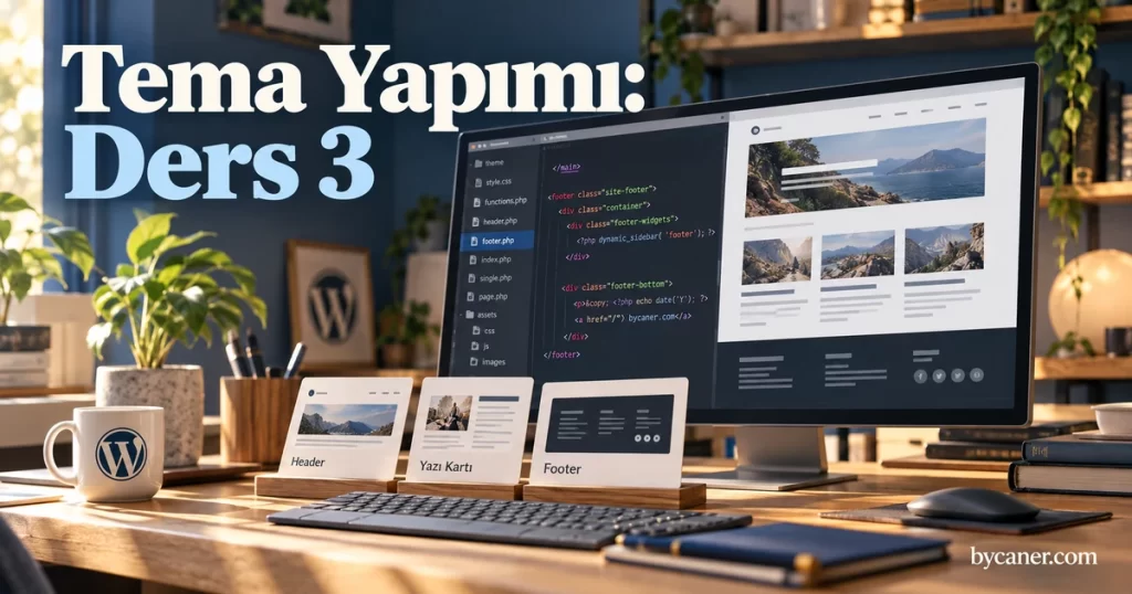 Tema Yapımı: Ders 3 konusunu anlatan bycaner.com kapak illüstrasyonu