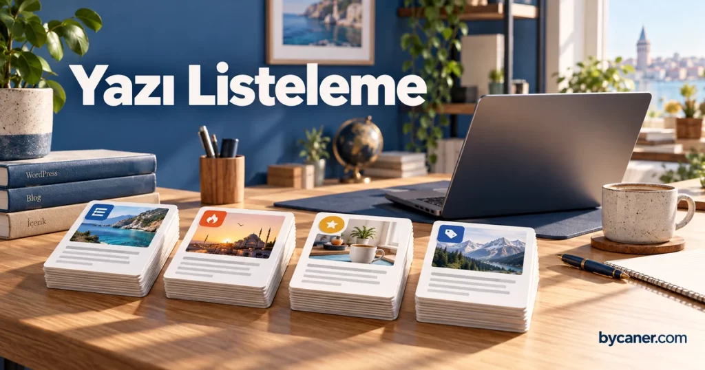 Yazı Listeleme konusunu anlatan bycaner.com kapak illüstrasyonu