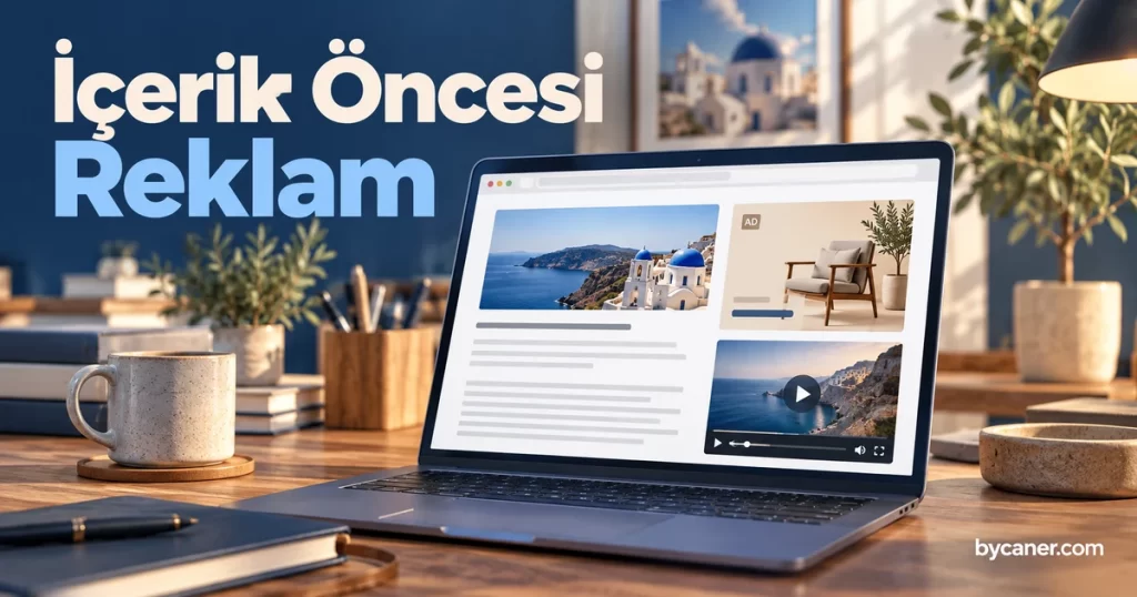 İçerik Öncesi Reklam konusunu anlatan bycaner.com kapak illüstrasyonu