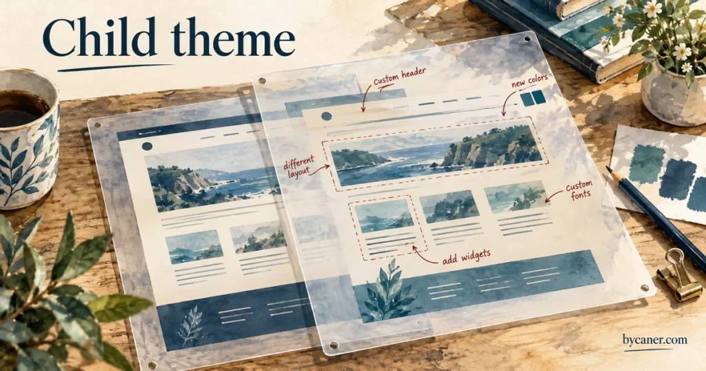 WordPress — Child theme konulu eğitim kapağı