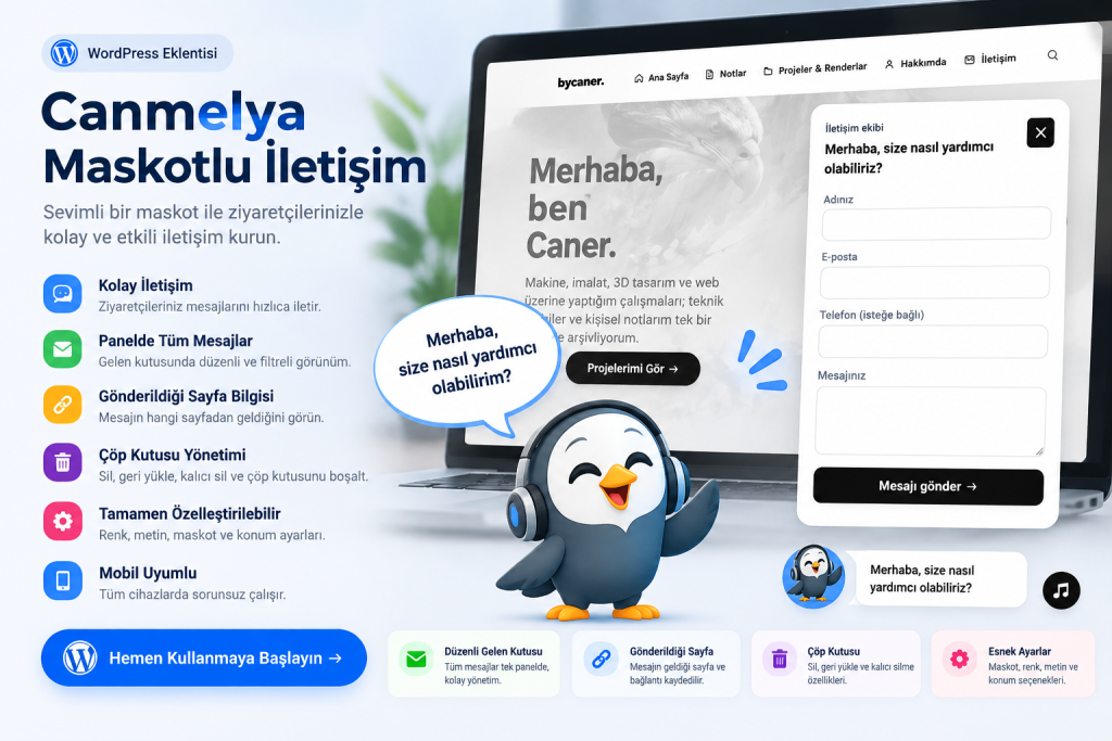 WordPress Maskotlu İletişim Eklentisi