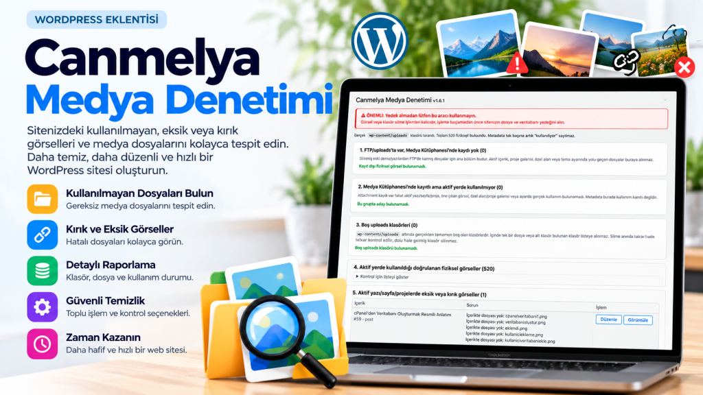 WordPress Medya ve Ftp Klasör Temizleme Eklentisi